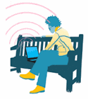 WiFi / draadloos / laptop / antenne (rand bijgeknipt)