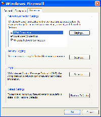 Windows XP SP2 RC1 - Windows Firewall Advanced (klein)