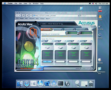 CeBIT 2004: Accusys Acuta management tool OS X