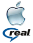 Apple en RealNetworks logo