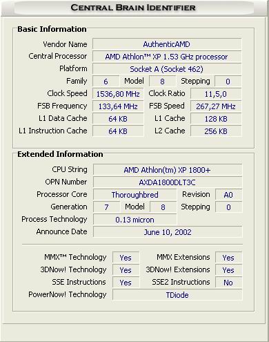 Central Brain Identifier screenshot