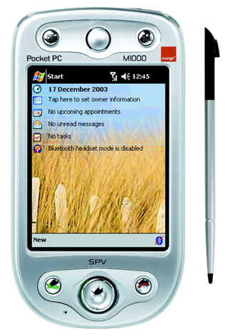 Orange SPV M1000 voorkant met stylus