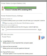 Windows Longhorn build 4074 - Power Status (klein)