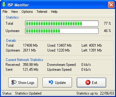 ISP monitor screenshot