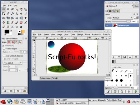 Fedora Core 2 - The Gimp 2