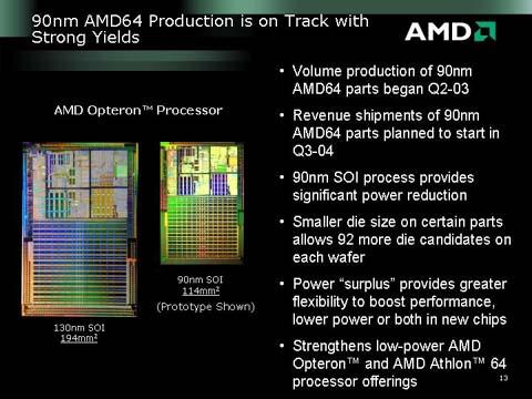 AMD over zijn 90nm-procédé