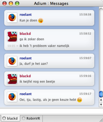 Adium X chatvenster