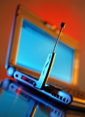 Draadloos, laptop, antenne
