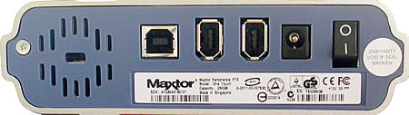 Maxtor OneTouch-achterkant