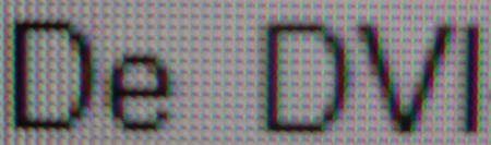 Extreme close-up tekst (Philips 230W5-scherm met DVI) Extreme close-up tekst (Philips 230W5-scherm met DVI)