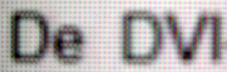 Extreme close-up tekst (Philips 230W5-scherm met D-Sub) Extreme close-up tekst (Philips 230W5-scherm met D-Sub)