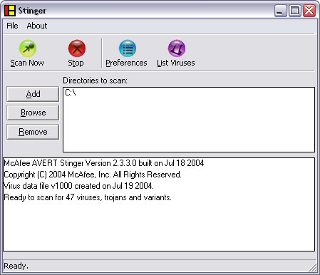 Stinger 2.3.3 screenshot