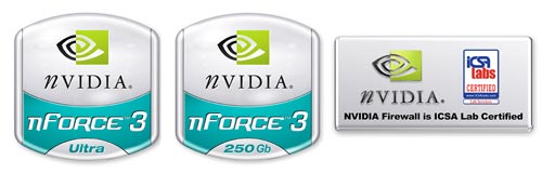 nVidia Gigabit LAN-logo's nVidia Gigabit LAN-logo's
