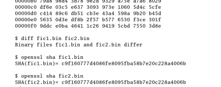 SHA-0 collision