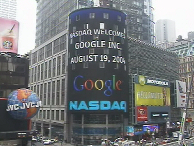 Google naar de beurs Google naar de beurs