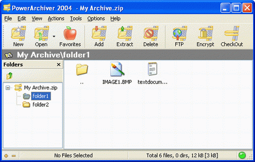 PowerArchiver 2004 screenshot (resized)