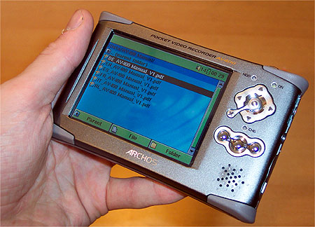 Archos AV420: algemene browser Archos AV420: algemene browser
