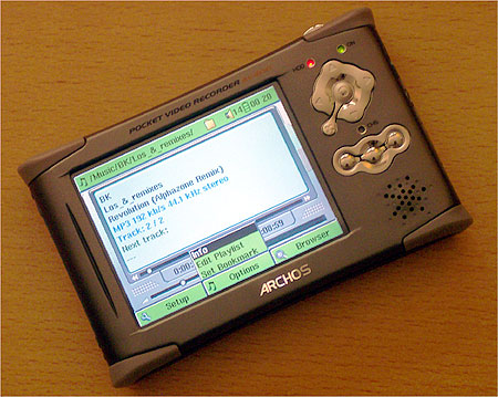 Archos AV420: afspeelscherm voor geluidsbestanden Archos AV420: afspeelscherm voor geluidsbestanden