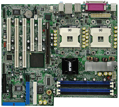 Asus PCH-DL dual Xeon moederbord (groot) Asus PCH-DL dual Xeon moederbord (groot)