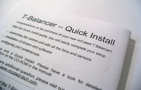 mCubed T-Balancer XL quick install mCubed T-Balancer XL quick install