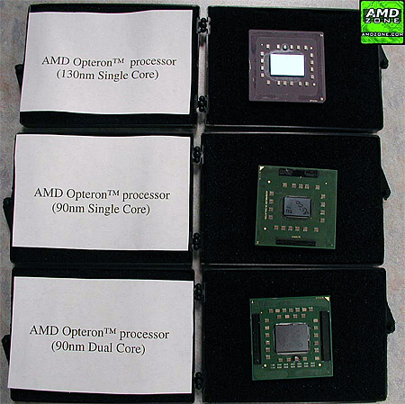 AMD Opteron-trio (130nm, 90nm en dual core 90nm) AMD Opteron-trio (130nm, 90nm en dual core 90nm)