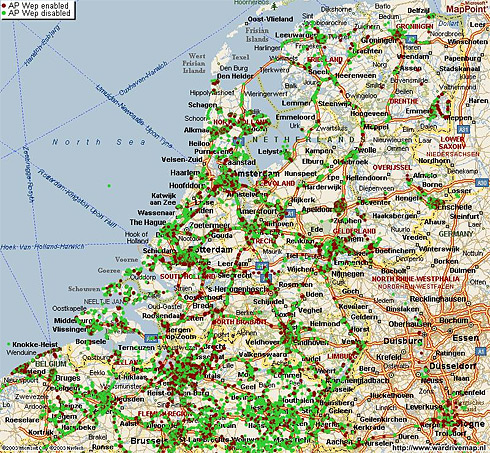 Wireless Nederland kaart Wireless Nederland kaart