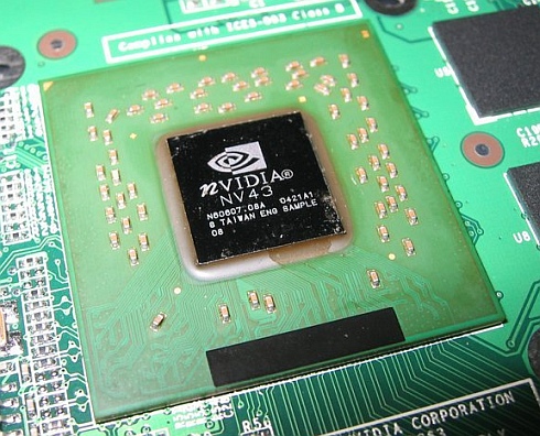 Close up GeForce 6 Go-chip