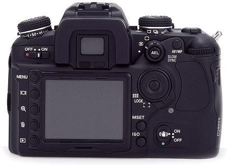 Konica Minolta Dynax 7D achterzijde Konica Minolta Dynax 7D achterzijde