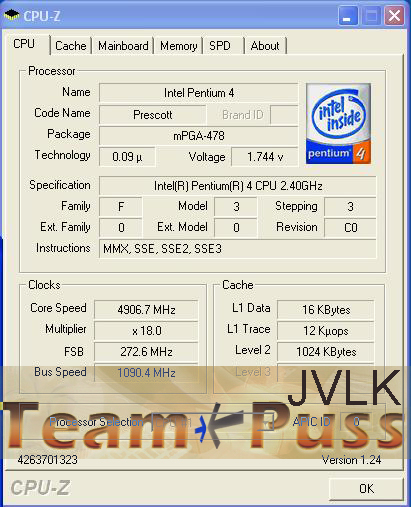 CPU-Z 4,9GHz LN2