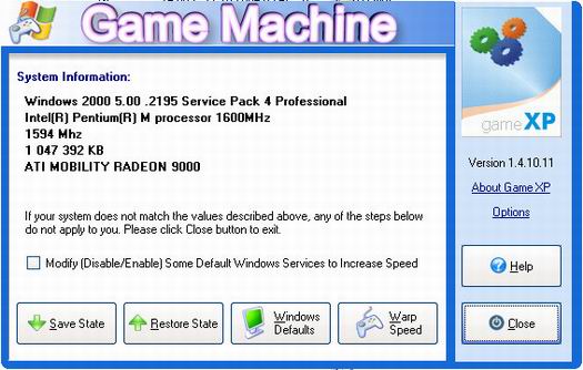 Game XP 1.4.10.11 screenshot (resized)