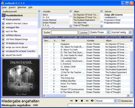 wxMusik screenshot (klein)