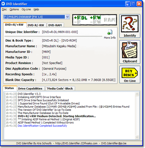DVD Identifier screenshot