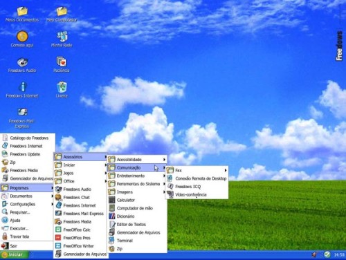 Freedows interface Freedows interface