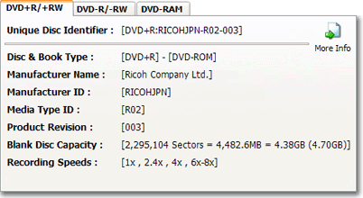 DVD Identifier - DVD+R-voorbeeld