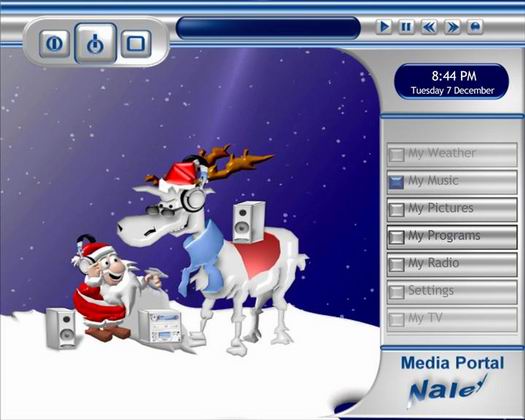 Media Portal met Christmas skin