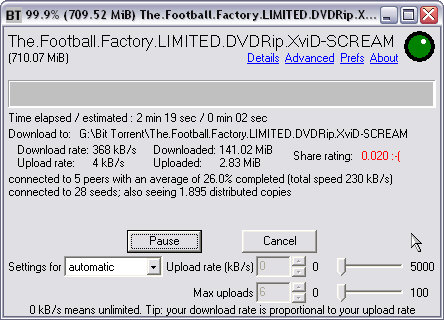 BitTornado screenshot