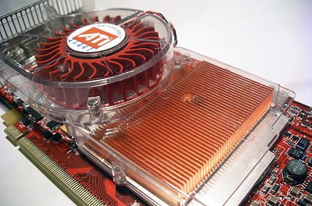 Close-up van de koeler van de Radeon X850 XT PE Close-up van de koeler van de Radeon X850 XT PE
