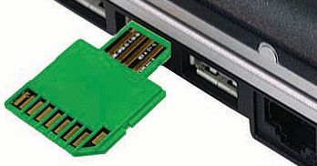 SD- & USB-aansluiting op één geheugenkaart
