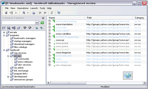 inBookmarks screenshot