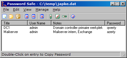 PasswordSafe 2.08