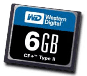 Western Digital 6GB Compact Flash II harde schijf
