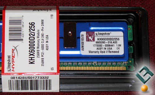 Kingston DDR2-750 geheugen Kingston DDR2-750 geheugen