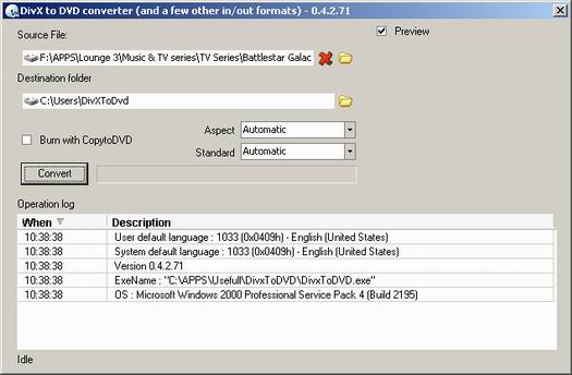 DivxToDVD screenshot (resized)