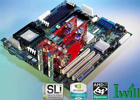 IWill-moederbord met nVidia nForce Professional-chipset