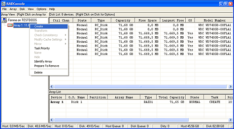 SATA RAID 2005 review: RAIDCore BC4852 screenshot 2 SATA RAID 2005 review: RAIDCore BC4852 screenshot 2