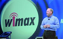 Intel-mannetje stelt WiMax voor Intel-mannetje stelt WiMax voor