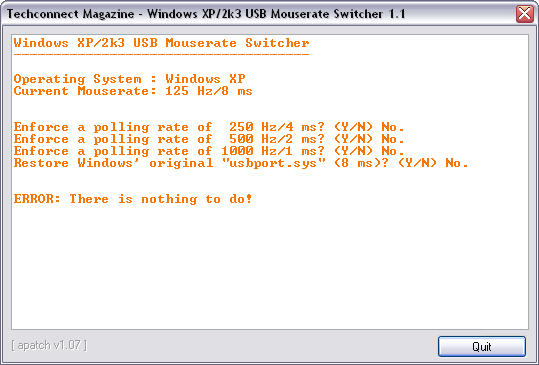 USB Mouserate Switcher 1.1 screenshot