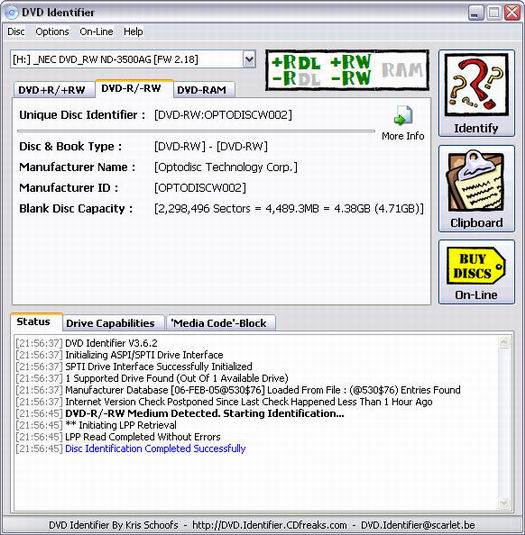 DVD Identifier 3.6.2 screenshot (resized)