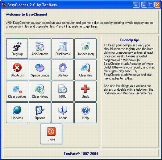 EasyCleaner screenshot (resized)