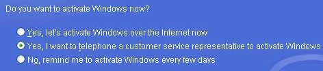Windows XP Activatie